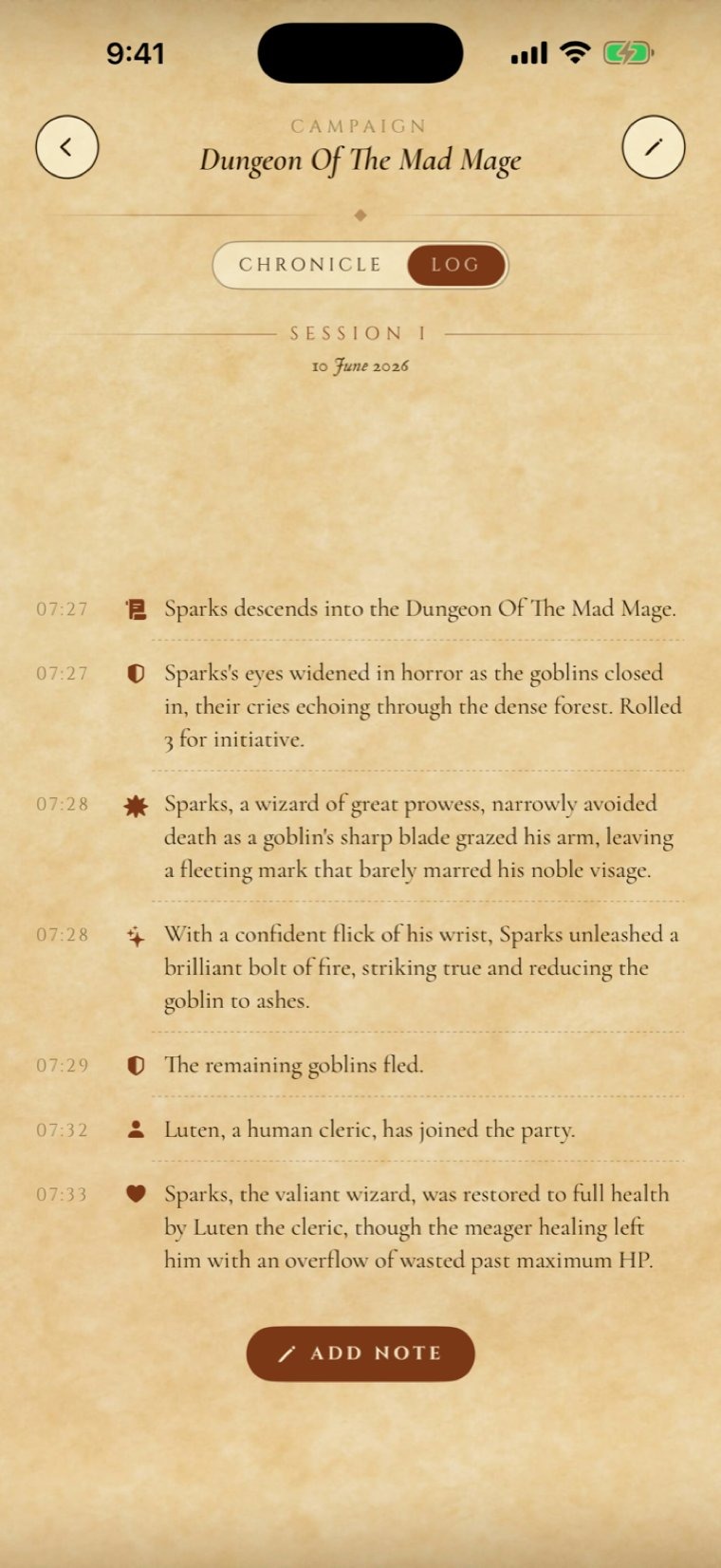Campaign journal